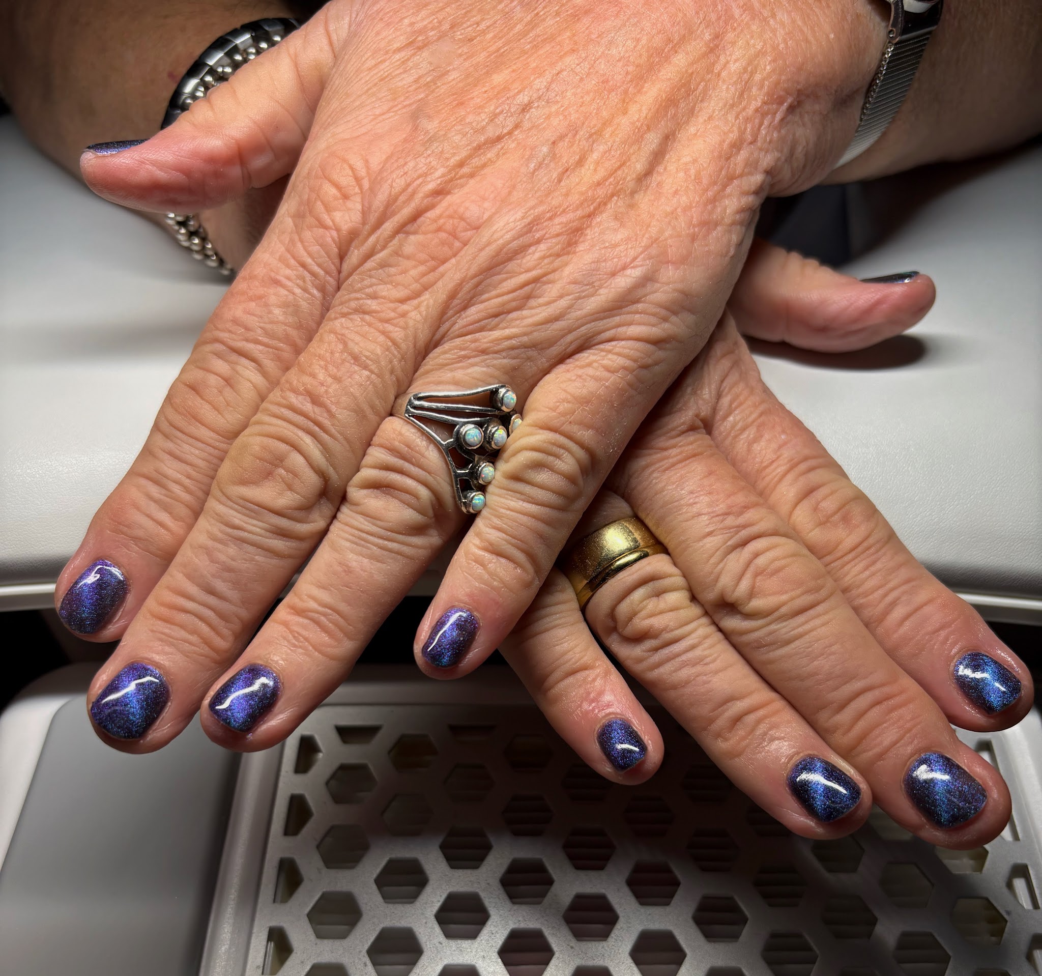 Blauwe cat eye gellak